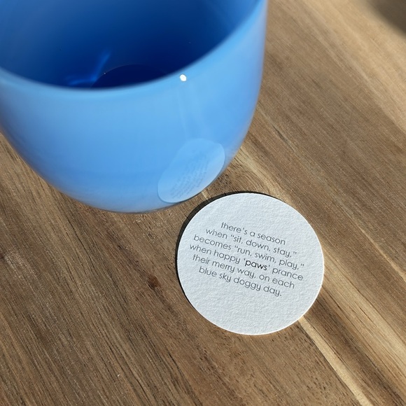 Glassybaby “Paws” Stickered first Triskelion stamp Blue 🐾🩵 - Picture 5 of 10
